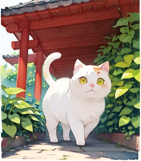 (  masterpieces during breakfast ),( top quality),(  very detailed),(  tamago cloth ),((Line art)),((watercolor)),16k,  wallpaper,三毛猫の  very detailedな絵、Crazy Details  、  very detailed猫、  My house with calico cats prowling around  、Calico Munchkin cat walki...