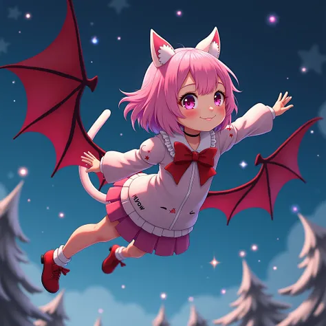   from customers （Nazuna）。Dracula has   。   she flies through the Christmas night sky 。  There are characters 。 her hair is pink and bob hair   。on clothes（Myow ）  It was written  。   she has a cute face and is liked by everyone  。   has a heart that is se...