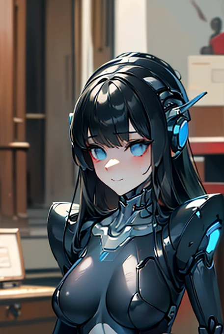 (masterpiece),(Highest quality),(Super detailed),(Best illustrations),(Best Shadow),(Absurd),(Detailed Background),(so beautiful), 16K, 8K, 4K,(Best Shadow),robotization,woman ,big bust,Robot Joint ,Metal skin,Black robot Suit,long hair,a black robot suit ...