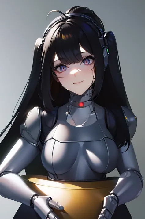 (masterpiece),(Highest quality),(Super detailed),(Best illustrations),(Best Shadow),(Absurd),(Detailed Background),(so beautiful), 16K, 8K, 4K,(Best Shadow),robotization,woman ,big bust,Robot Joint ,Metal skin,Black robot Suit,long hair,a black robot suit ...