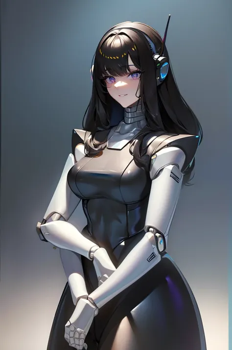 (masterpiece),(Highest quality),(Super detailed),(Best illustrations),(Best Shadow),(Absurd),(Detailed Background),(so beautiful), 16K, 8K, 4K,(Best Shadow),robotization,woman ,big bust,Robot Joint ,Metal skin,Black robot Suit,long hair,a black robot suit ...