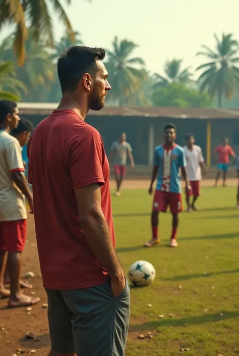 Messi watching village football in malappuram kerala
