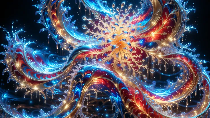 A Masterpiece In 32K Resolution, Supreme Quality, Super Detail, Official Art, Very High-Resolution 32K Wallpaper, Beautiful And Aesthetic, Ultra-Detailed Features, Awe-Inspiring Detail. A Surreal Abstract Composition In 32K Resolution Featuring Swirling St...