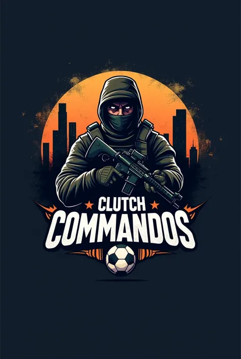 Soccer team logo for clutch commandos