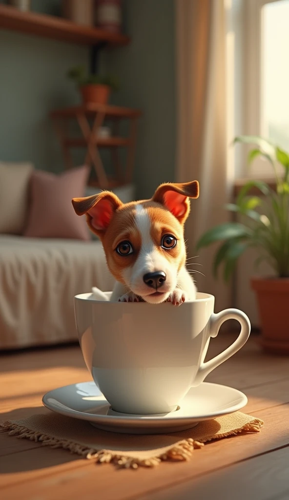  Corrections to the picture with Jack Russel and cup! Cup must be larger  