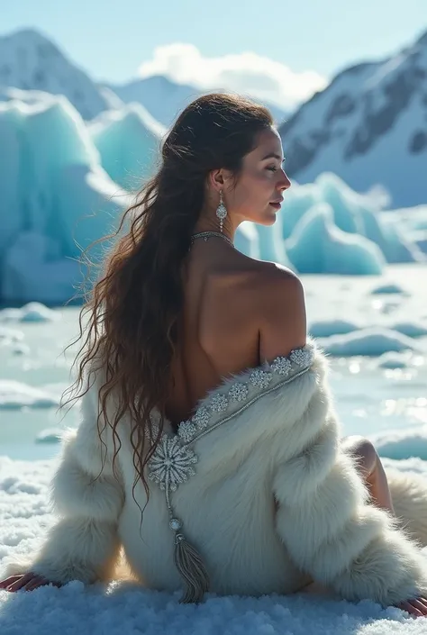 In the distant past, a slightly smiling woman of captivating wild beauty moves with a group of hunter-gatherers into a sparkling ice universe. She stands out in this arctic setting for her animal skins, carefully made to face the biting cold. Her clothes, ...