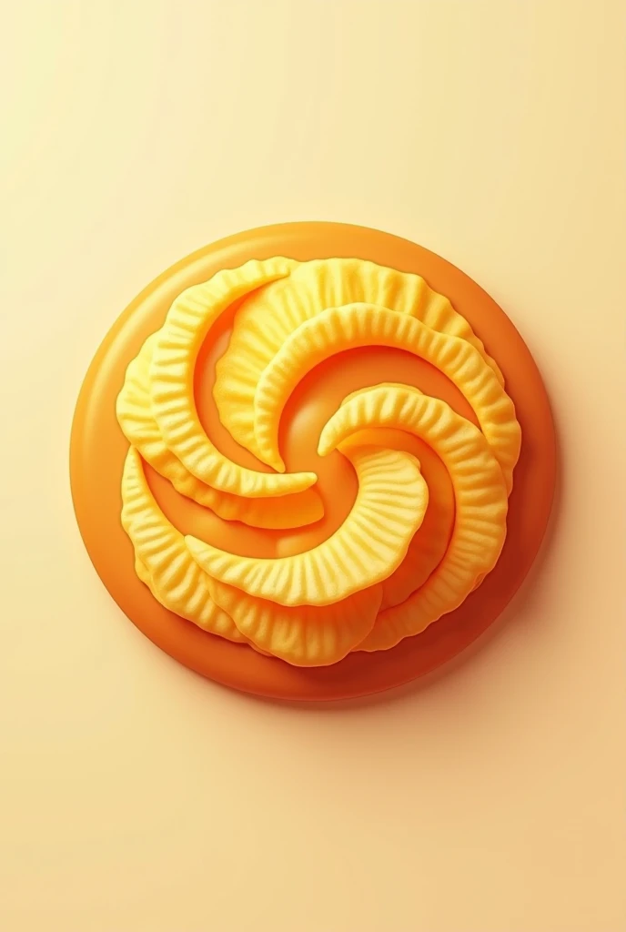 Chips food logo ,  create with 4k quality .  Round shape logo without any writing on logo