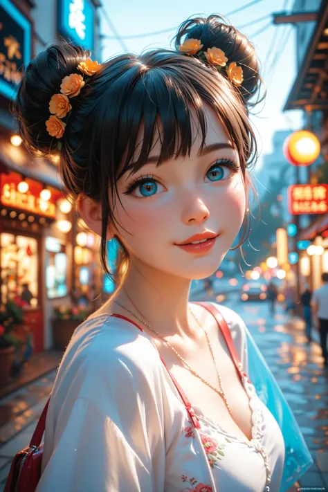 Cute  Melanie Martinez as a very cute anime character, Cartoon Character, Unreal Engine Warm Interior Lighting Art Station Detailed Digital Painting Character Design Mark Ryden Pixar Hayao Miyazaki Unreal 5 Dazz Hyper Real - Octane Neon Rendering