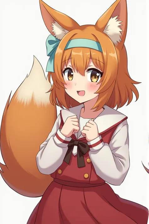 Generate an image of Sung Danmi, girl idol with a fox tail based on the books by Sung Won Pyung. 