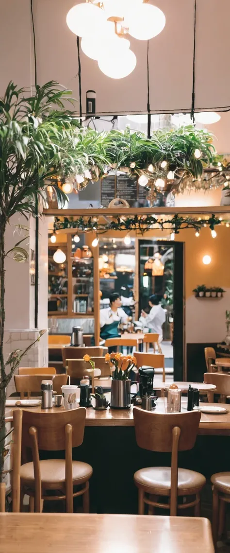 Inside a cafe