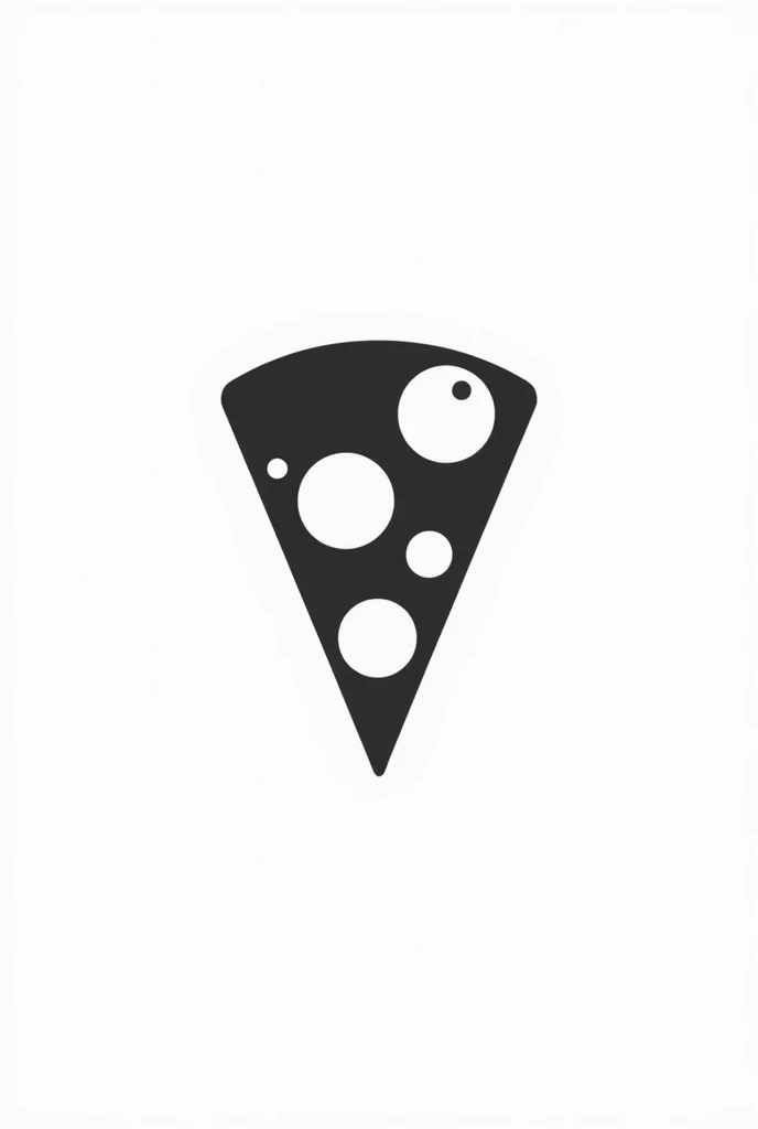 Black and white pizza vector logo