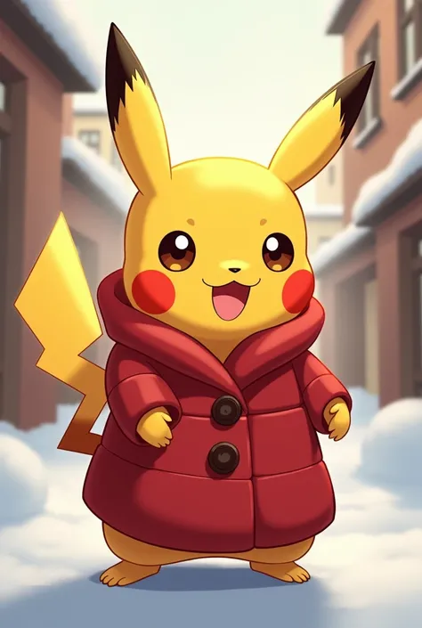 Pikachu with a red coat 