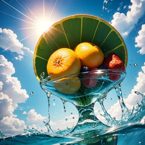 fruit, sunny, novel, water, diffusion, equilibrium, stability, sound waves, sensation,