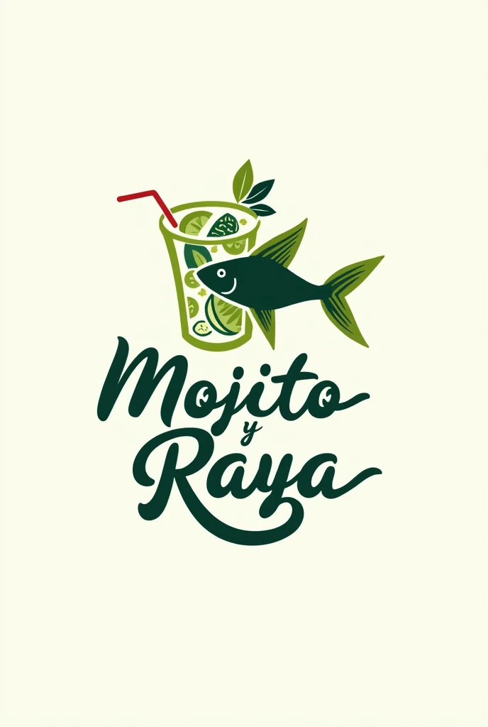  Help me create a logo for a fish sales business, mojito y raya 