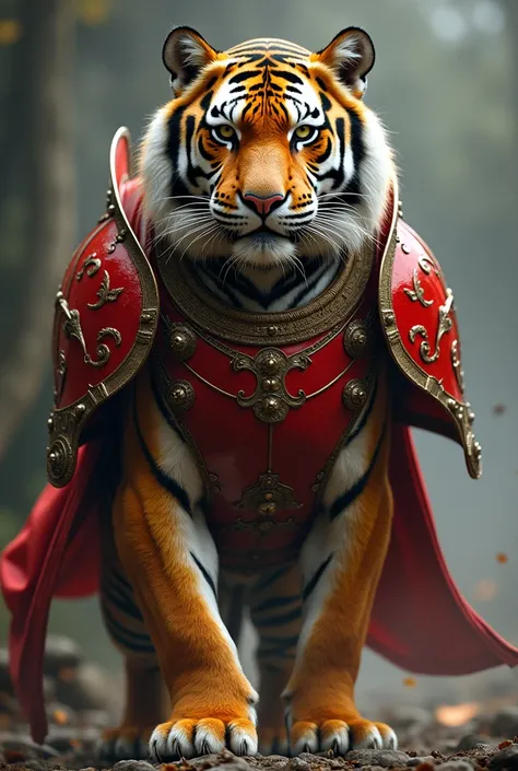 Tiger with red armour