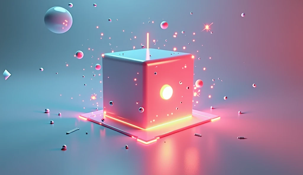 Create an attractive and vibrant thumbnail for a Blender tutorial on how to change the pivot point of an object. Show a 3D object (like a cube or sphere) with the pivot point clearly visible (highlighted with glowing effects or arrows).