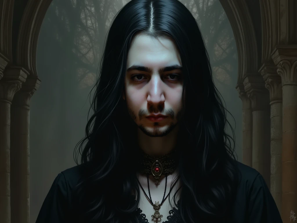 Potrait realistic with gothic style