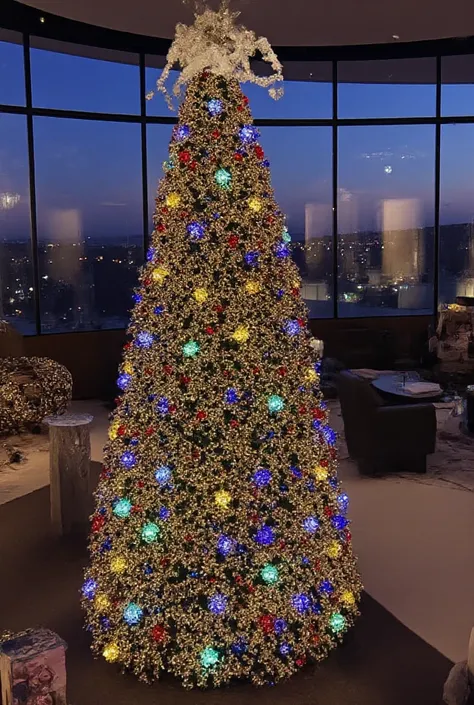  California Christmas tree . :: large luxury mansion ,  large living room windows with second light:: modern interior and furniture design ::(Food style: 1.2), ( full focus : 2), (Everything in the showcase: 1.3), ( magic items  |  colorful gems  | cherry ...