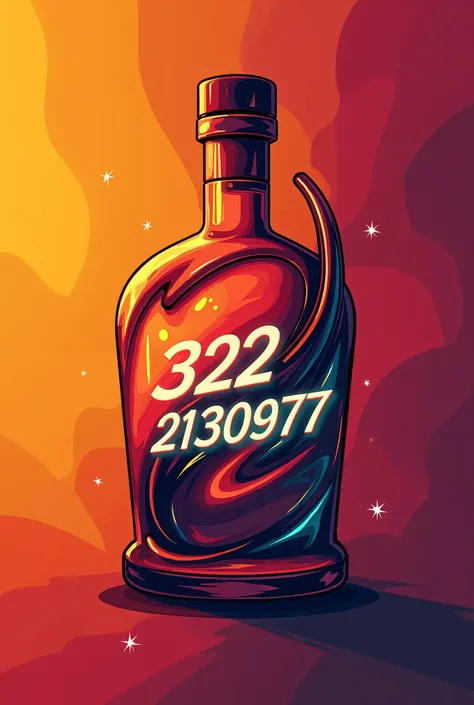 Create a 24-hour active liquor logo with cell phone number 322 2130977