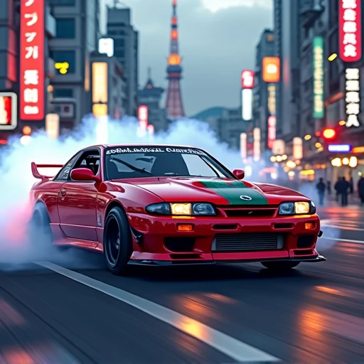 Nissan silvia s13, tokio drifiting,realistc high resolution