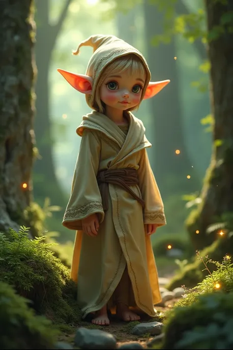 Elf with robe and cap 