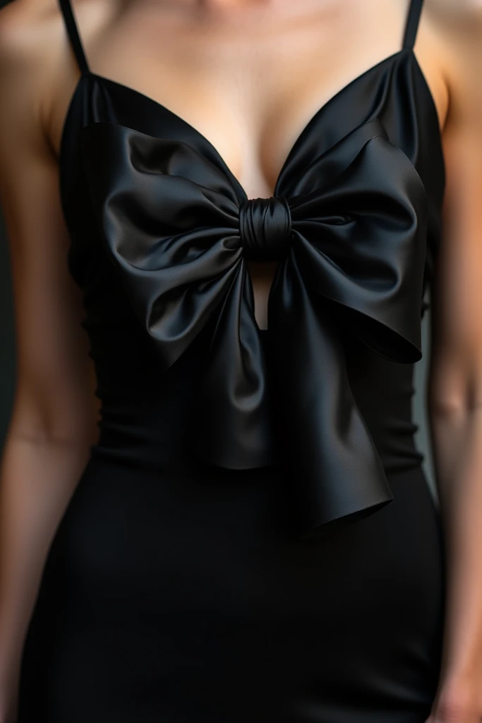 Design of a coquette bow in the color black