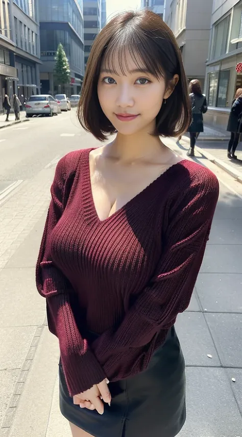 Japanese women wear v-neck sweaters 、
(((​masterpiece))), (( top quality)), ((Intricate details)), ((( surrealistic)), Ridiculous Resolutions, Mature Woman, Mature Woman,  accurate real face ,  very detailed,  realistic ,  one girl , (( big full breasts ))...