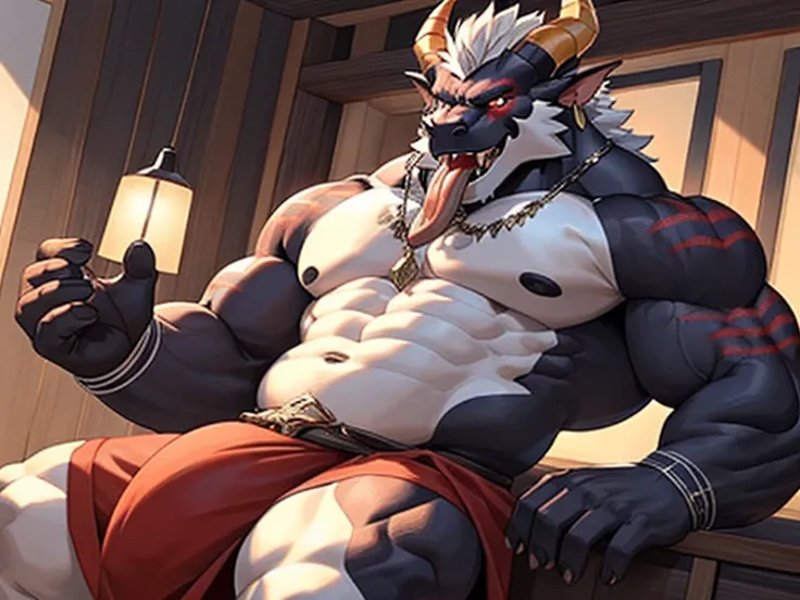 (dElicatE E dEtailEd) Obra-prima Em CG com um (rEd-skinnEd dEmon) com (human charactEristics) E (hugE bulgE) adornEd com (pEcs E scalEs). ElE tEm (horns E Earrings) para mostrar sEu (powErful E dominant) naturEza. ThE charactEr is holding his bulgE com (ma...