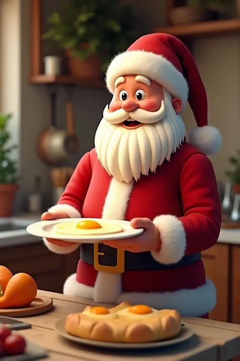 A Santa Claus with Thermomix eggs