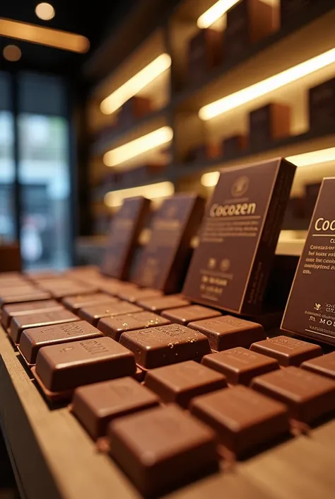 chocolate de la marca cocozen en una tienda