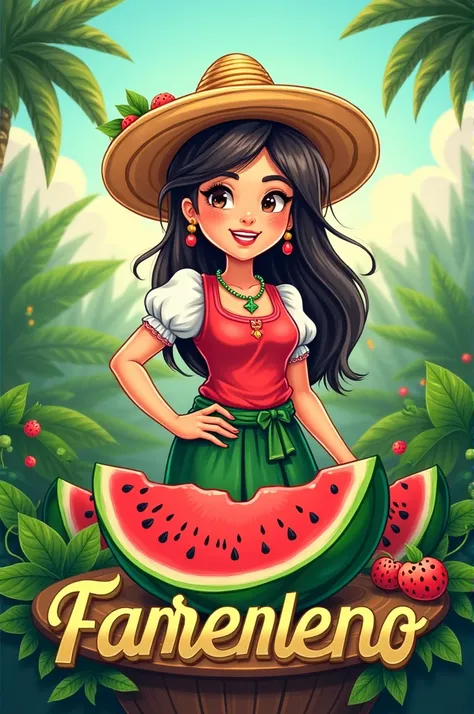  Create a logo for a company called " watermelons la chinita " Who sells watermelons  