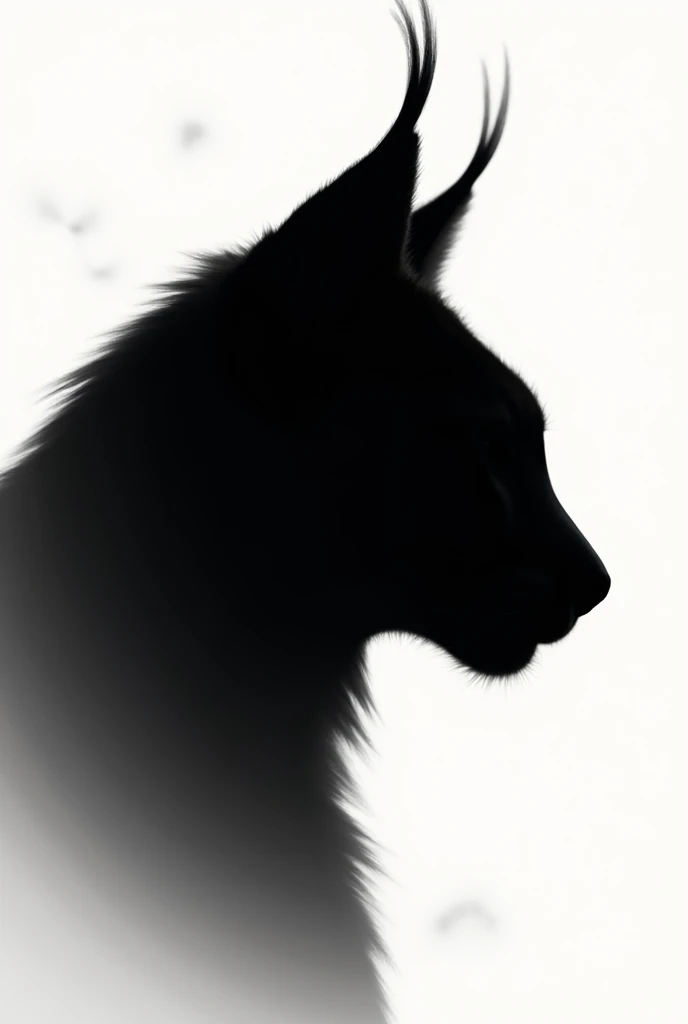 Realistic silhouette of a lynxs face for YouTube banner