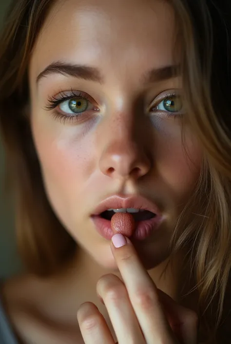 A beautiful 18 year old girl with green eyes
Sucking a penis