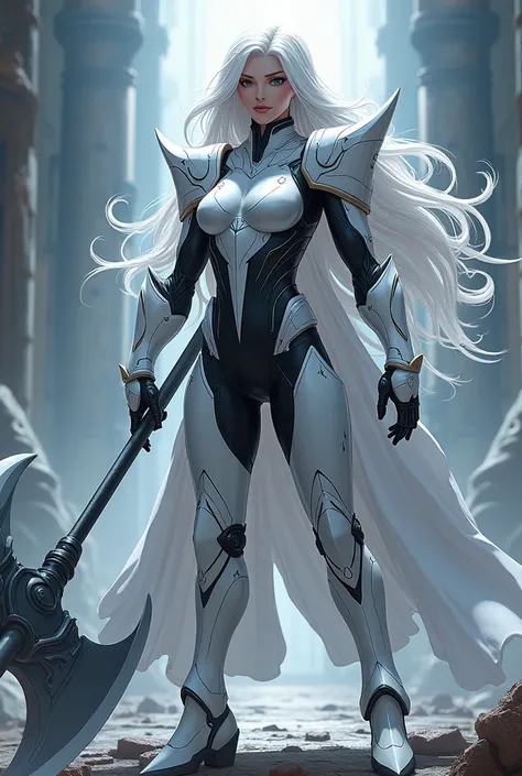 Marvel : Wiroverse

Prompt example : 
An epic anime wallpaper a beautiful girl with long hair as legendary white armored warrior with black inner part, his suits combines the element of white warrior and white Venom, Anime White warrior Symbiote Venom,  He...