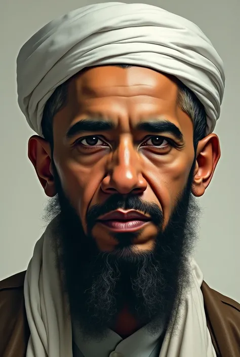 Create an image with characteristics of Obama and Osana bin Laden