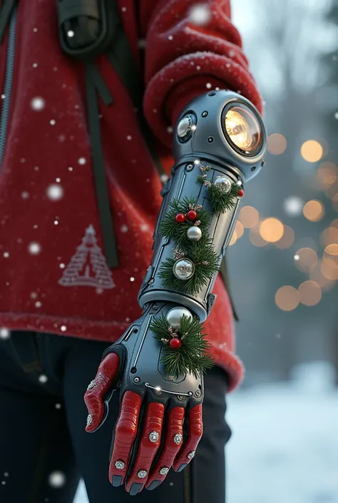 bionic limb prosthesis and Christmas.