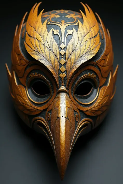 Create a Japanese mask based on the Chilean legend the Alicanto