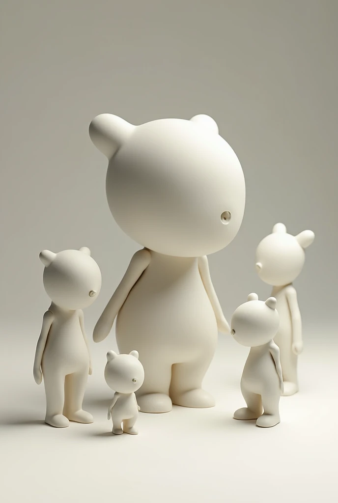 3D plastic prints 
Simple and simple figures
