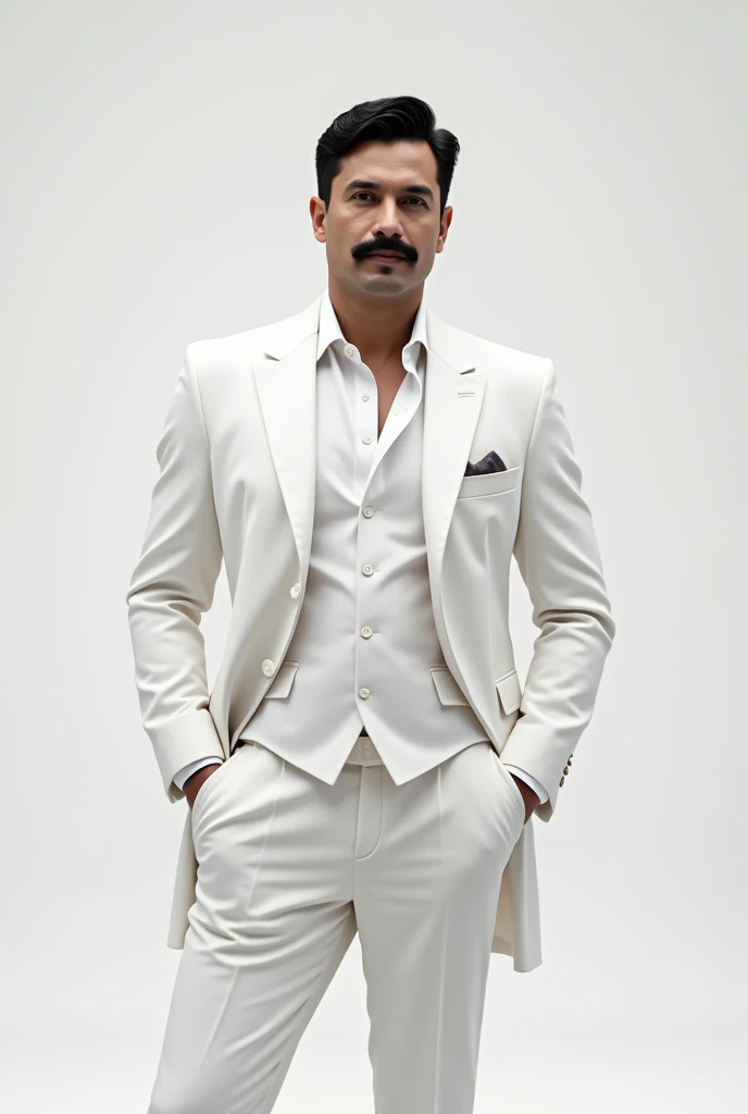 Create a Venezuelan gentleman like an elegant white card