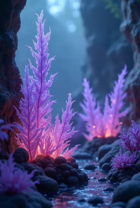 Alien Vegetation in shades of purple and light blue