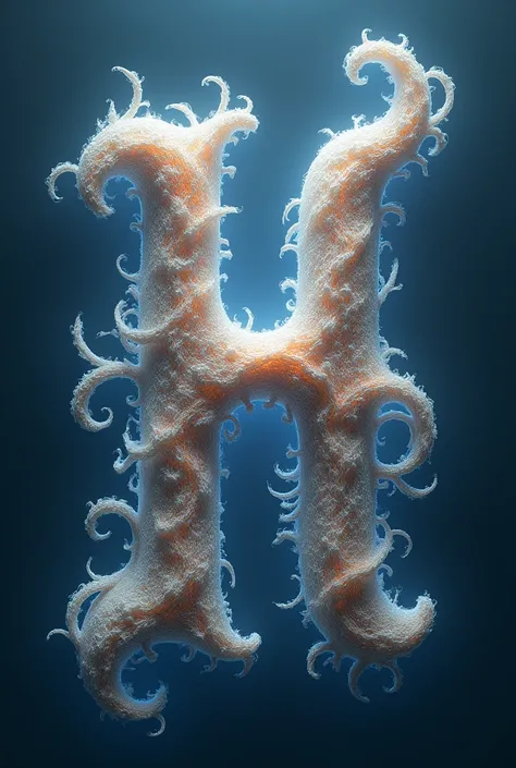 I want you to create the Letter H .
 It needs to be in fantasy style, no background