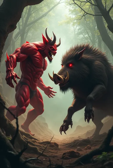 Red Devil vs Wild Boar 