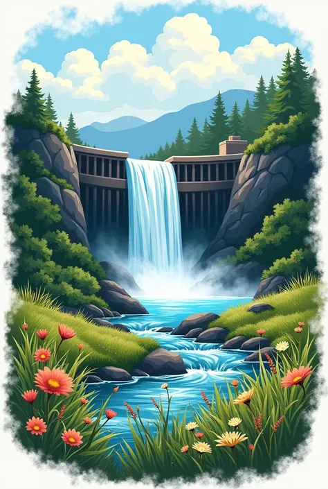 Logo Dam Waterfall Meadow 