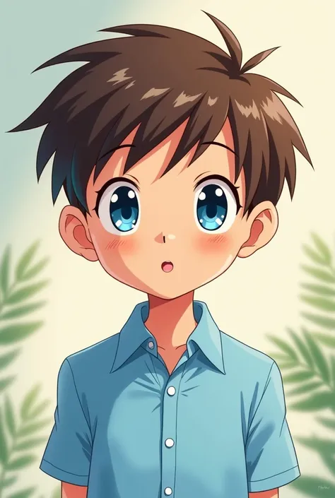 Anime boy in the blue shirt