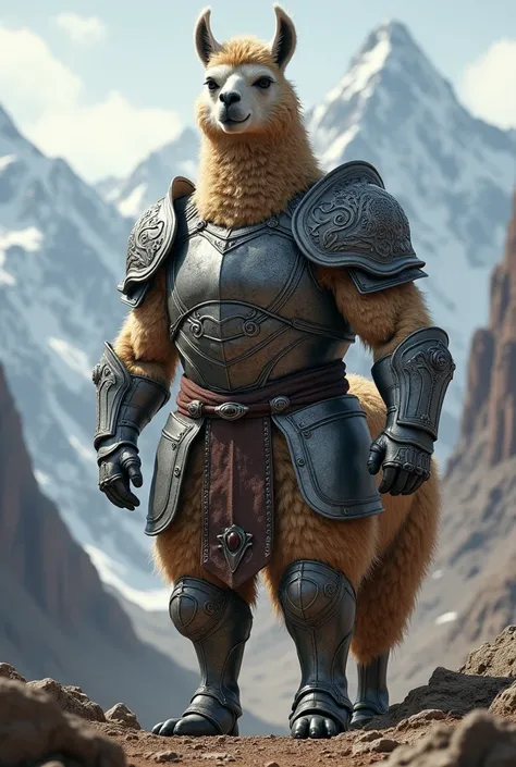 As the alpaca with muscles and armor

