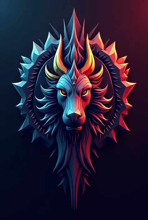 Create an exclusive and memorable brand logo gaming from this post  ("ALMA"), simetris, bold tribal High Resolution, Award Winning, Super Detailed, High Quality, High Details, Perspective, Vanishing Point, Rounded Corners, Anaglyph, Stereogram, Optical Ill...