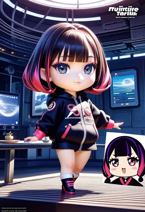 (( Masterpiece )), ( top quality:1.4),( super detailed), ( High Resolution CG Integrated 8K Wallpaper ), (  one girl), (Chibi:1.4),Chibi character, Chibi style, whole body, (  Very Pretty Girls ), ( とてもbeautiful左右対称の顔 ), ( Add highlights to eyes  ), (  sur...