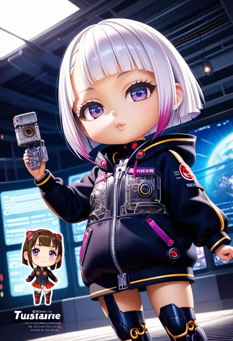 (( Masterpiece )), ( top quality:1.4),( super detailed), ( High Resolution CG Integrated 8K Wallpaper ), (  one girl), (Chibi:1.2),Chibi character, Chibi style, whole body, (  Very Pretty Girls ), ( とてもbeautiful左右対称の顔 ), ( Add highlights to eyes  ), (  sur...