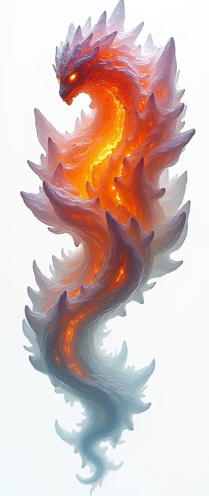 Imploding Fire Opal Elemental, Creature Concept Art, Floating Gemstone Golem, Living Gemstone Creature, White Background, Intricate Design