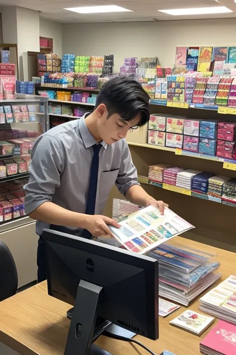 Card shop clerk　male